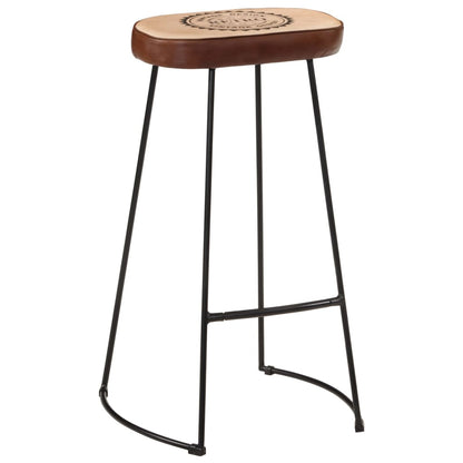 Tabourets de bar lot de 2 marron foncé 44x37,5x78 cm