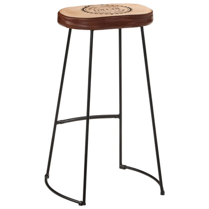 Tabourets de bar lot de 2 marron foncé 44x37,5x78 cm