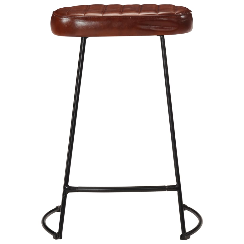 Tabourets de bar lot de 2 marron foncé 41x29x62 cm