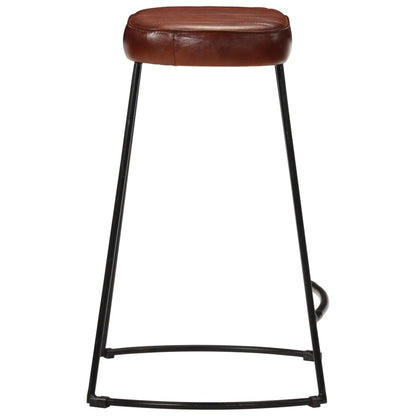 Tabourets de bar lot de 2 marron foncé 41x29x62 cm