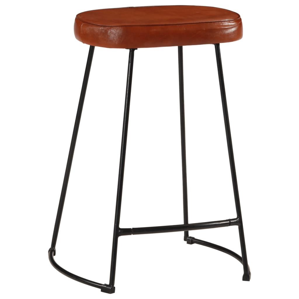 Tabourets de bar lot de 2 marron foncé 41x29x62 cm