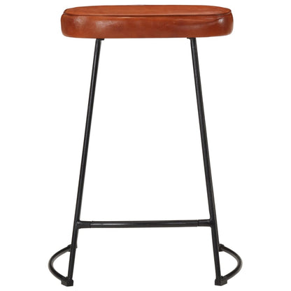 Tabourets de bar lot de 2 marron foncé 41x29x62 cm