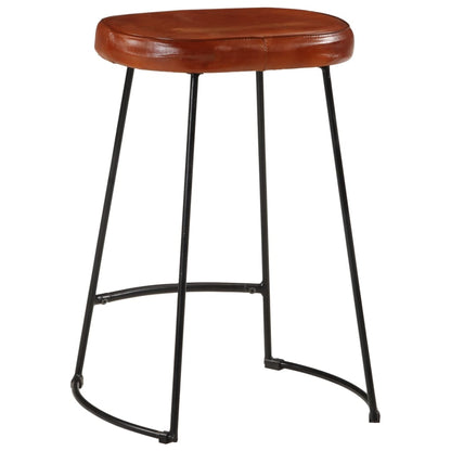 Tabourets de bar lot de 2 marron foncé 41x29x62 cm