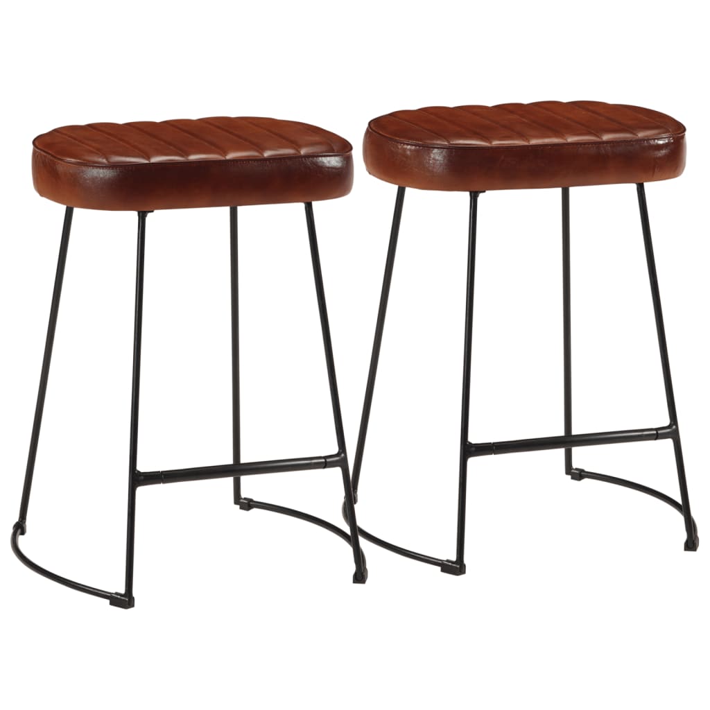 Tabourets de bar lot de 2 marron foncé 40x29,5x53 cm