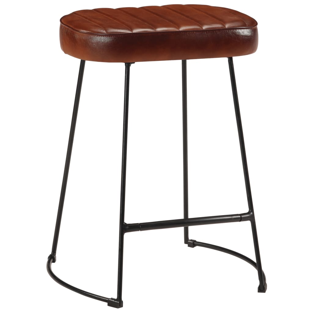 Tabourets de bar lot de 2 marron foncé 40x29,5x53 cm