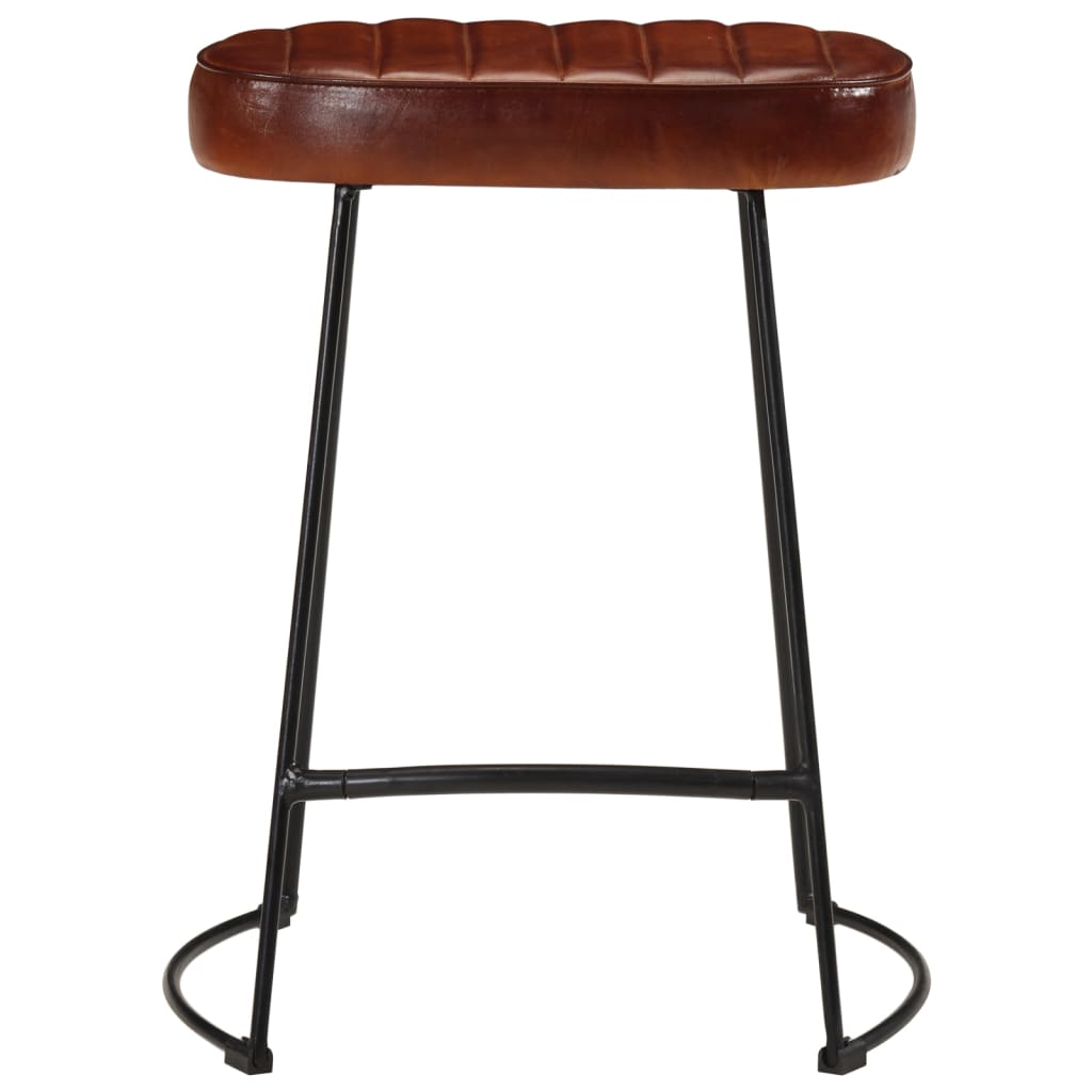 Tabourets de bar lot de 2 marron foncé 40x29,5x53 cm