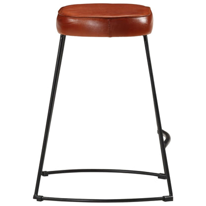 Tabourets de bar lot de 2 marron foncé 40x29,5x53 cm