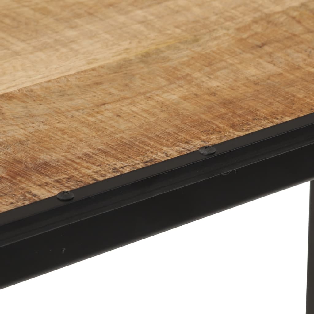 Table de bar 110x55x107 cm bois de manguier massif brut