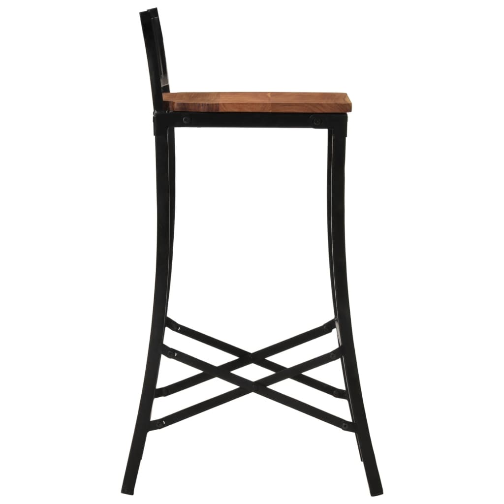 Chaises de bar lot de 4 bois d'acacia massif