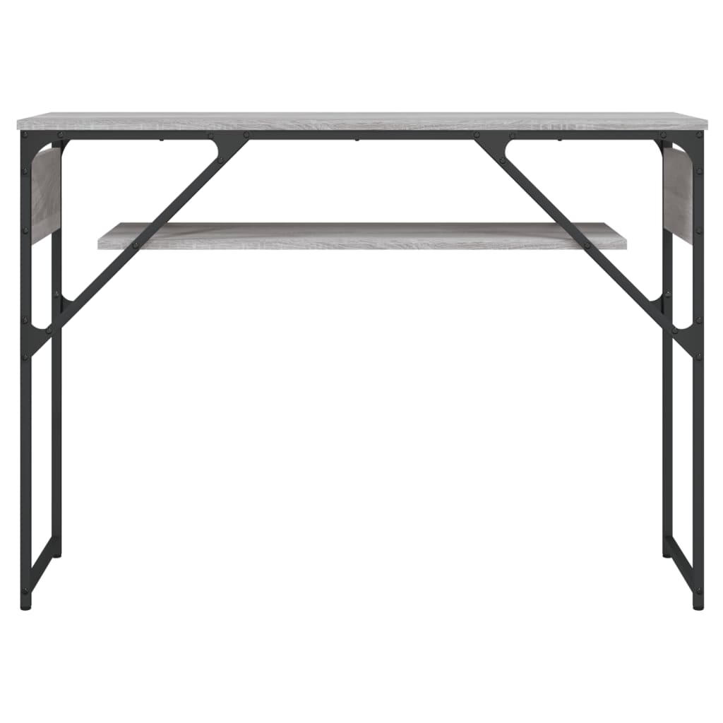 Table console avec étagère sonoma gris 105x30x75 cm