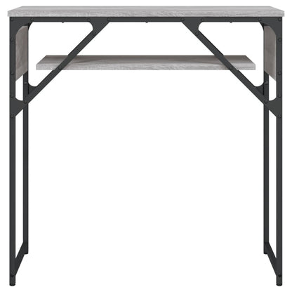 Table console avec étagère sonoma gris 75x30x75 cm