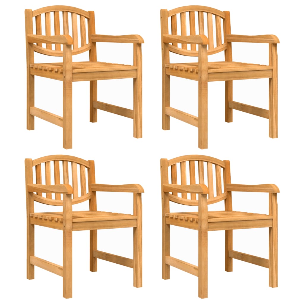 Chaises de jardin lot de 4 58x59x88 cm bois de teck solide