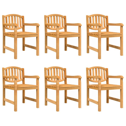 Chaises de jardin lot de 6 58x59x88 cm bois massif de teck