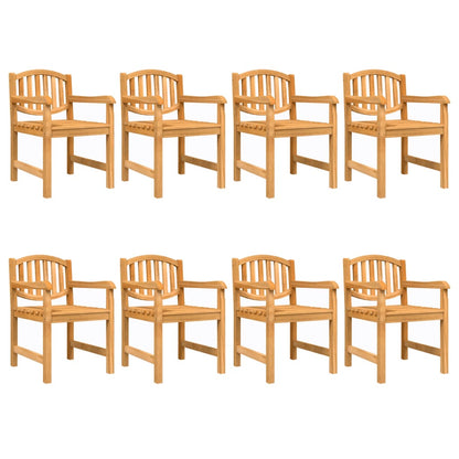 Chaises de jardin lot de 8 58x59x88 cm bois massif de teck