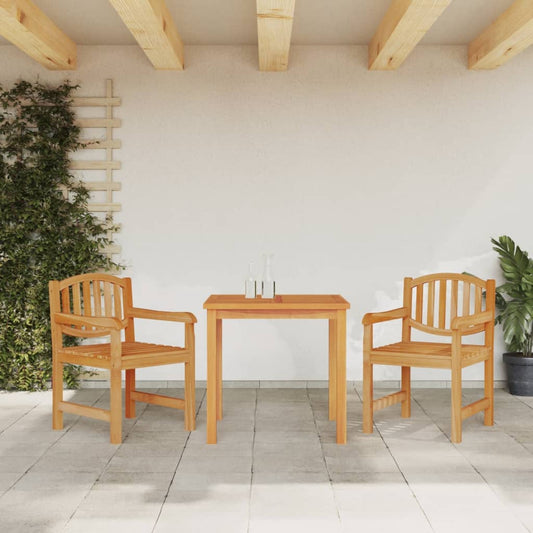 Ensemble à manger de jardin 3 pcs Bois de teck massif