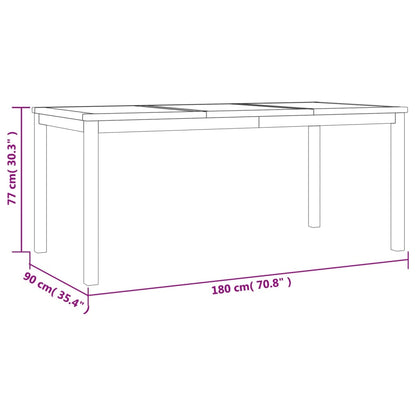 Ensemble à manger de jardin 5pcs Bois de teck massif