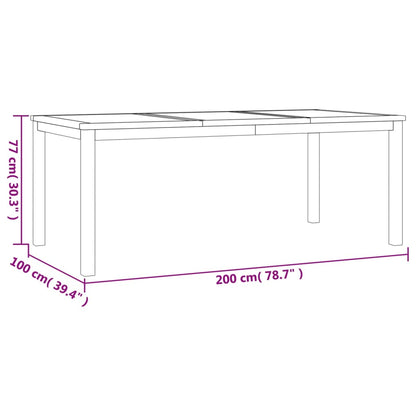 Ensemble à manger de jardin 7 pcs Bois de teck solide