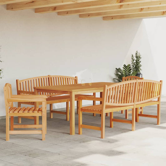 Ensemble à manger de jardin 5pcs Bois de teck massif