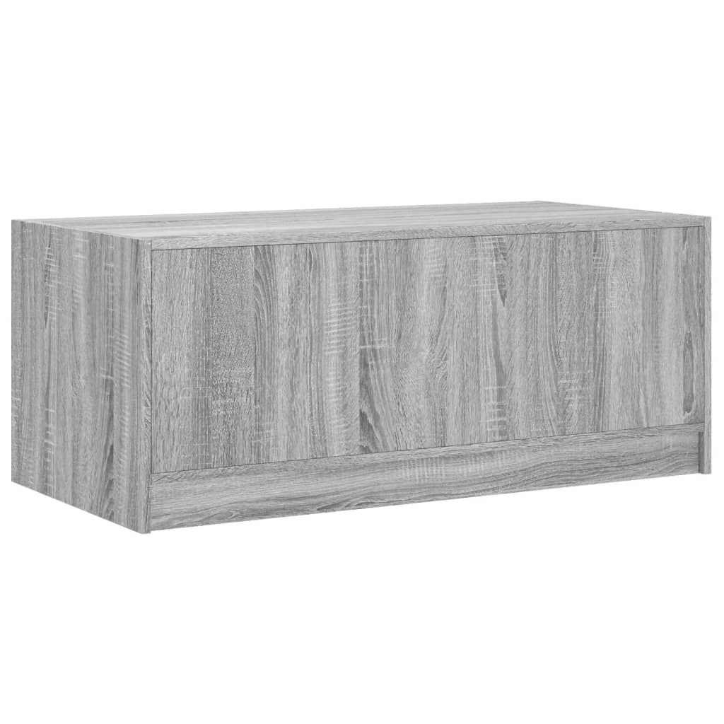 Table basse avec portes en verre sonoma gris 102x50x42 cm