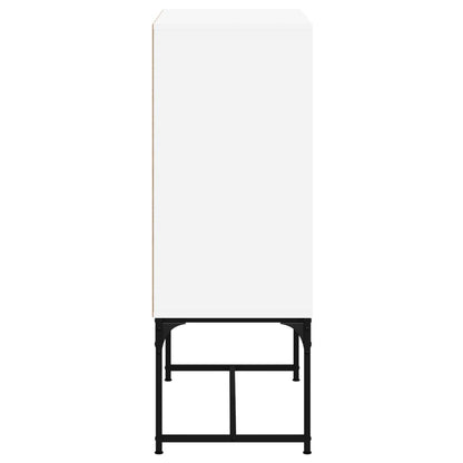 Armoire latérale avec portes en verre blanc 69x37x100 cm