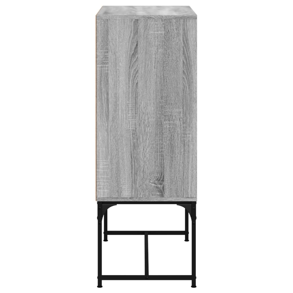 Armoire latérale avec portes en verre sonoma gris 69x37x100 cm