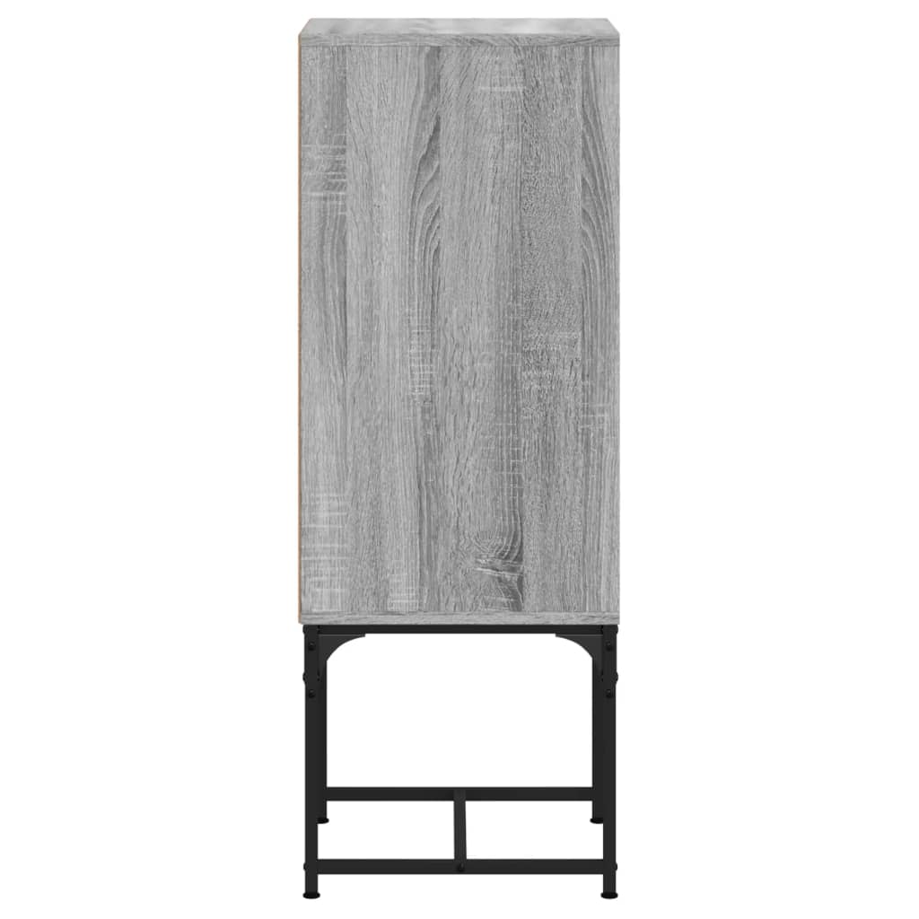 Armoire latérale avec porte en verre sonoma gris 35x37x100 cm