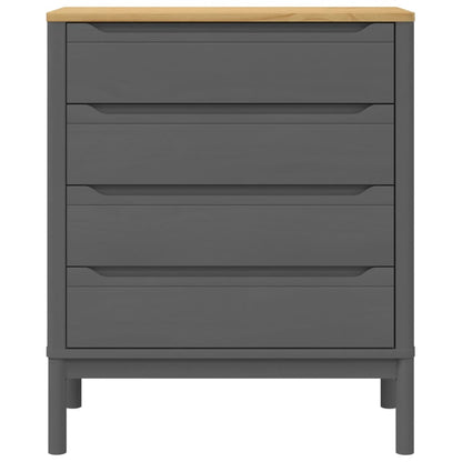 Commode FLORO gris bois de pin massif