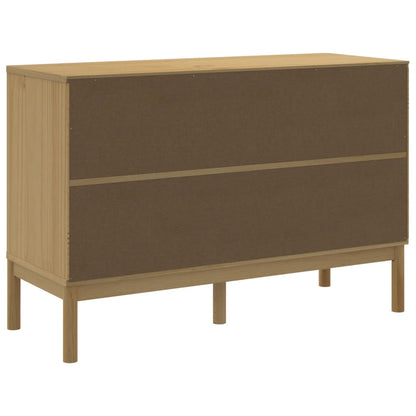 Commode FLORO cire marron bois de pin massif