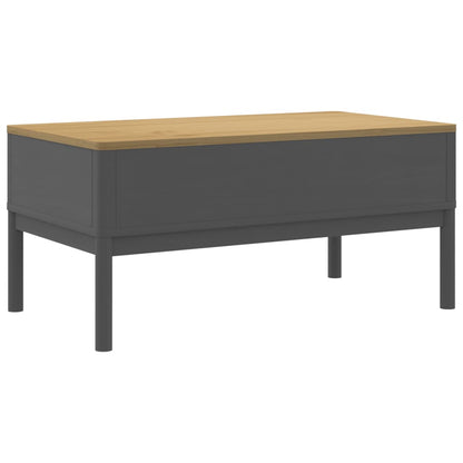 Table basse FLORO gris 99x55,5x45 cm bois massif de pin