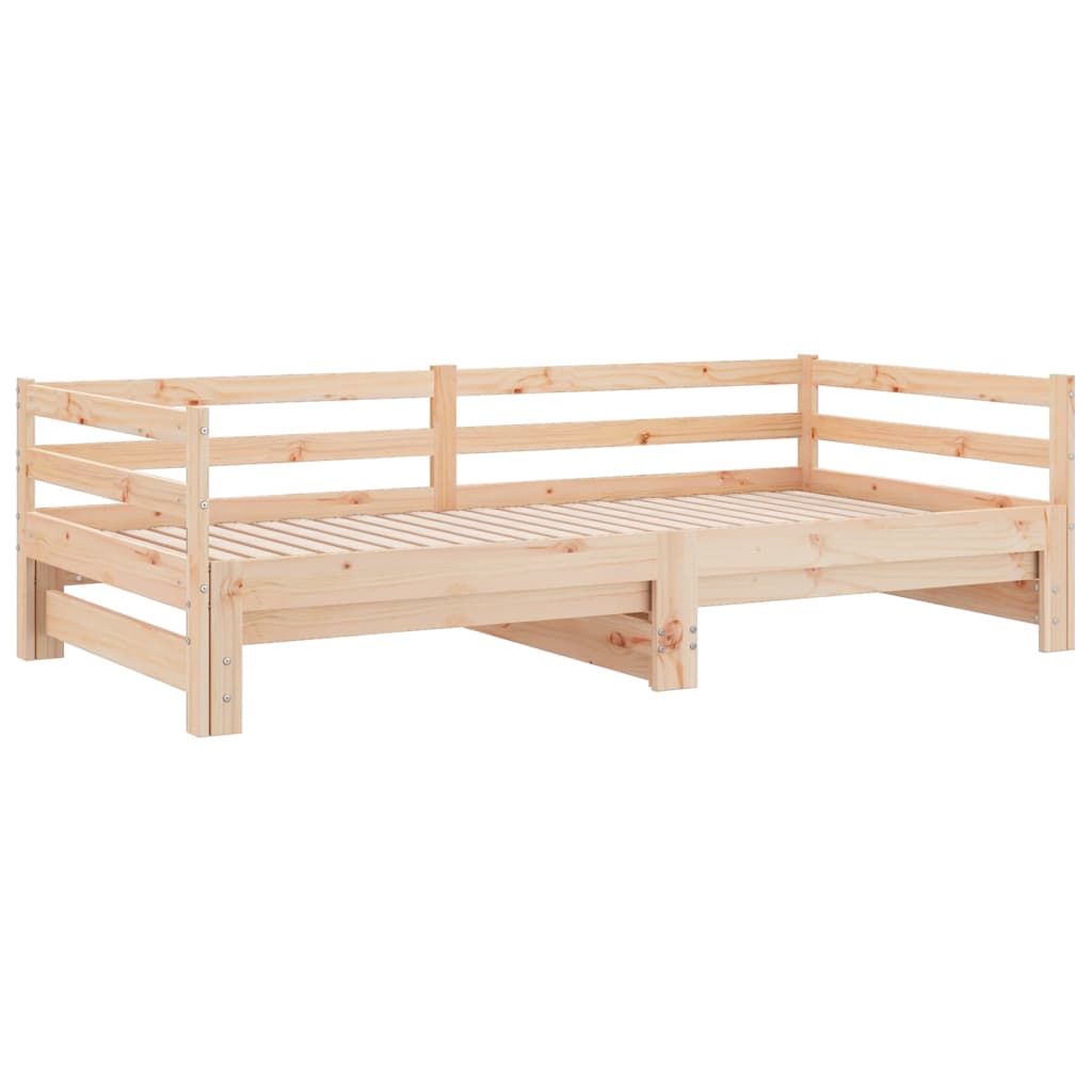 Lit de jour et lit gigogne sans matelas 90x200 cm bois massif