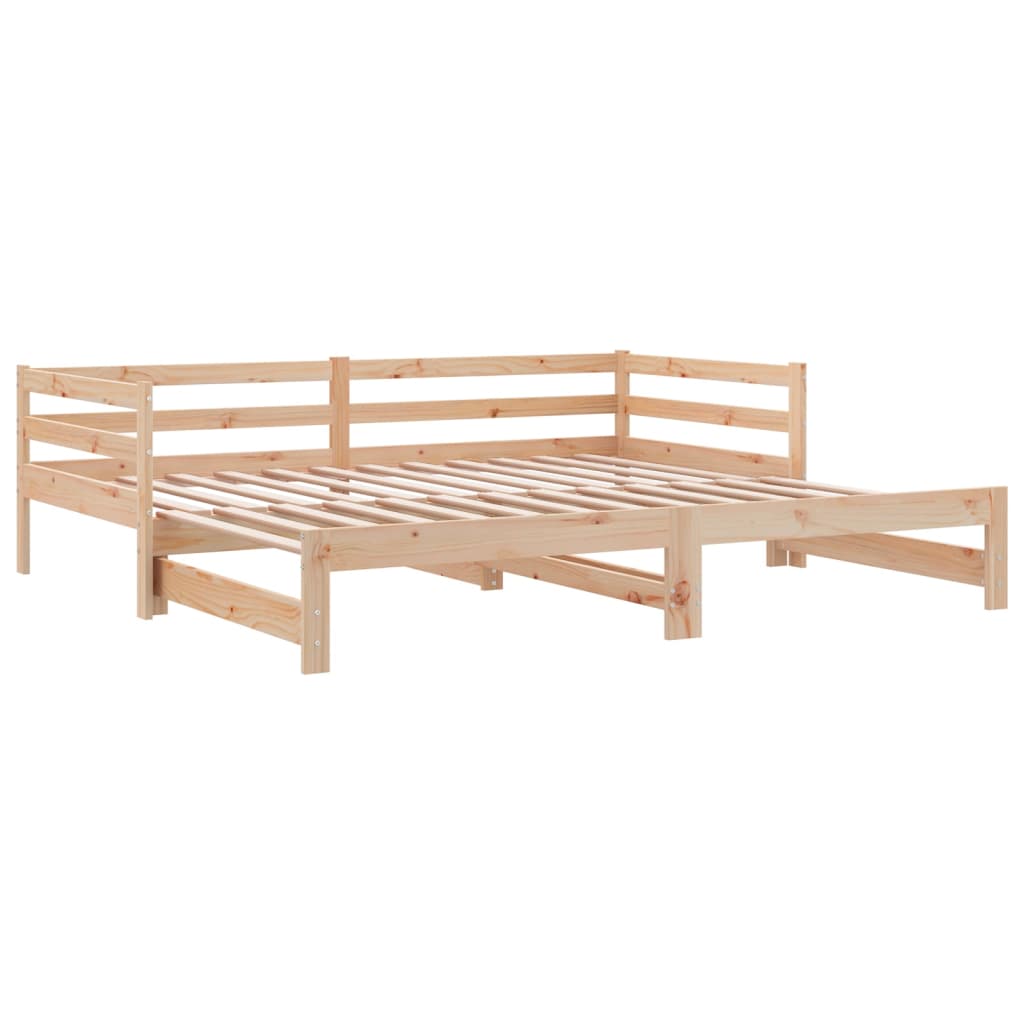 Lit de jour et lit gigogne sans matelas 90x200 cm bois massif