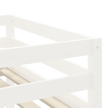 Lit mezzanine d'enfants sans matelas avec échelle 80x200 cm