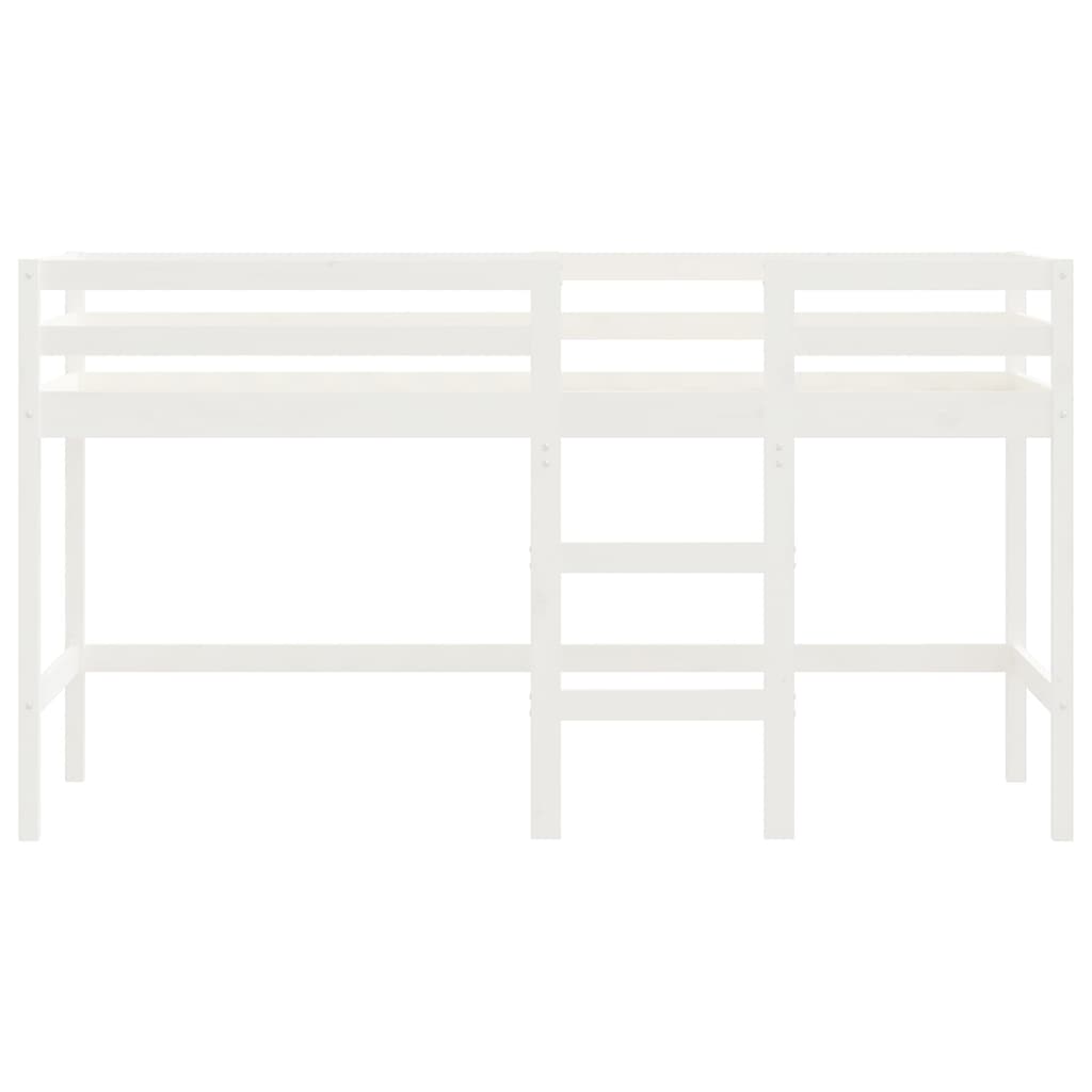 Lit mezzanine d'enfants sans matelas avec échelle 90x190 cm