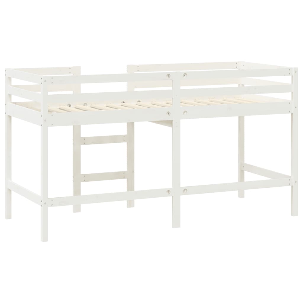 Lit mezzanine d'enfants sans matelas avec échelle 90x190 cm