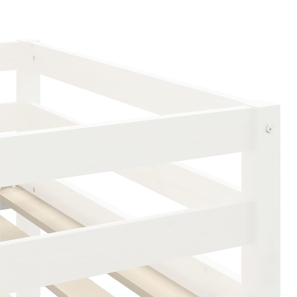 Lit mezzanine d'enfants sans matelas avec échelle 90x190 cm