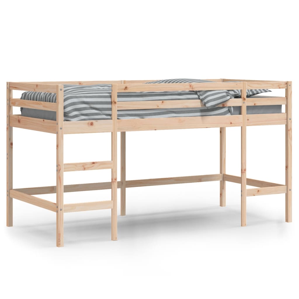 Lit mezzanine d'enfants sans matelas avec échelle 80x200 cm