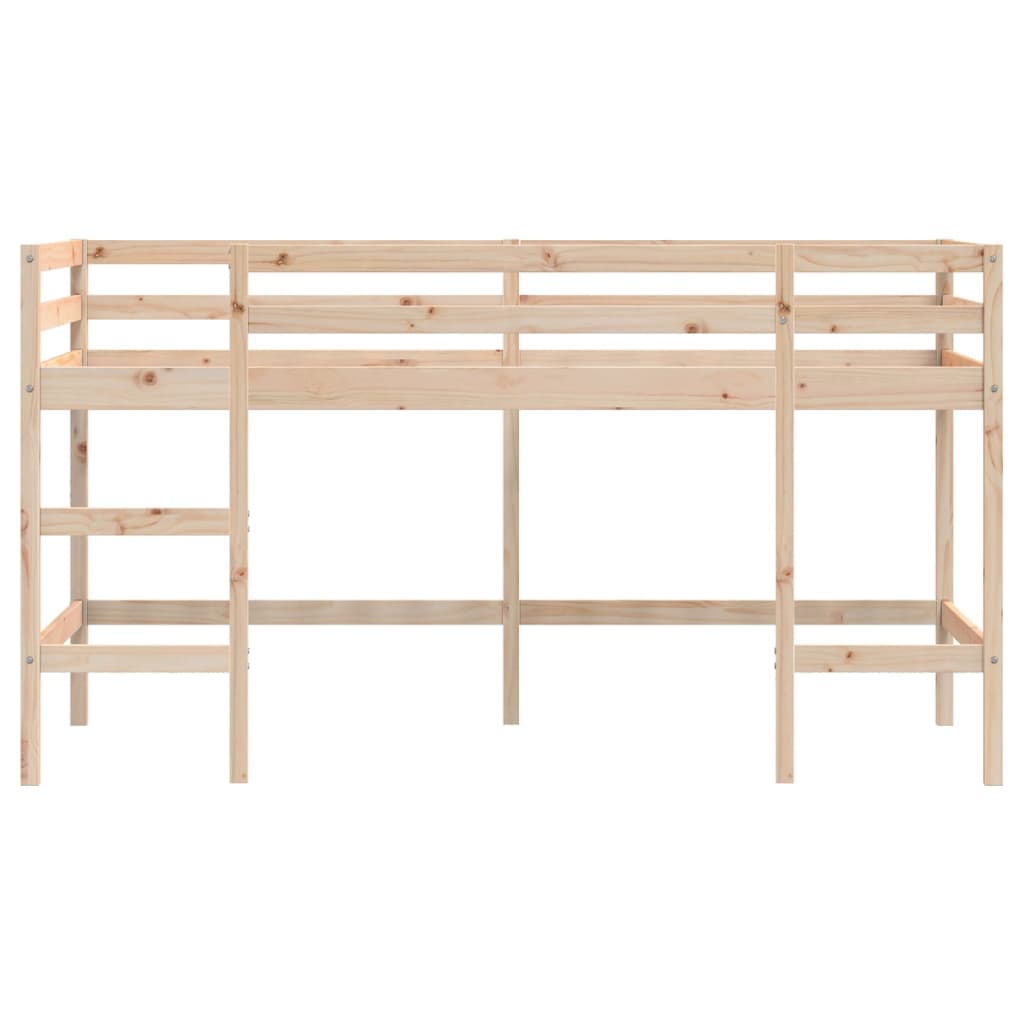 Lit mezzanine d'enfants sans matelas avec échelle 80x200 cm