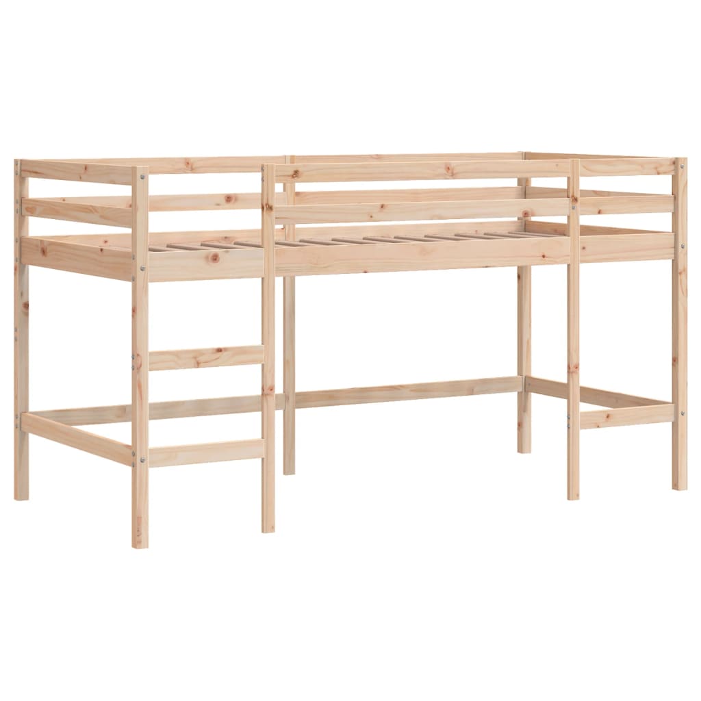 Lit mezzanine d'enfants sans matelas avec échelle 90x200 cm