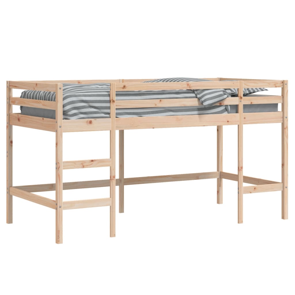 Lit mezzanine d'enfants sans matelas avec échelle 90x200 cm