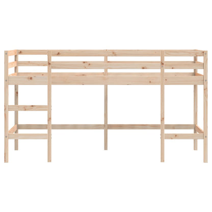 Lit mezzanine d'enfants sans matelas avec échelle 90x200 cm