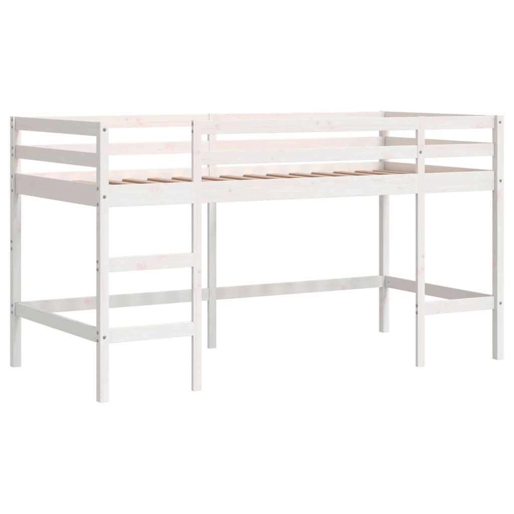 Lit mezzanine d'enfants sans matelas avec échelle 90x200 cm