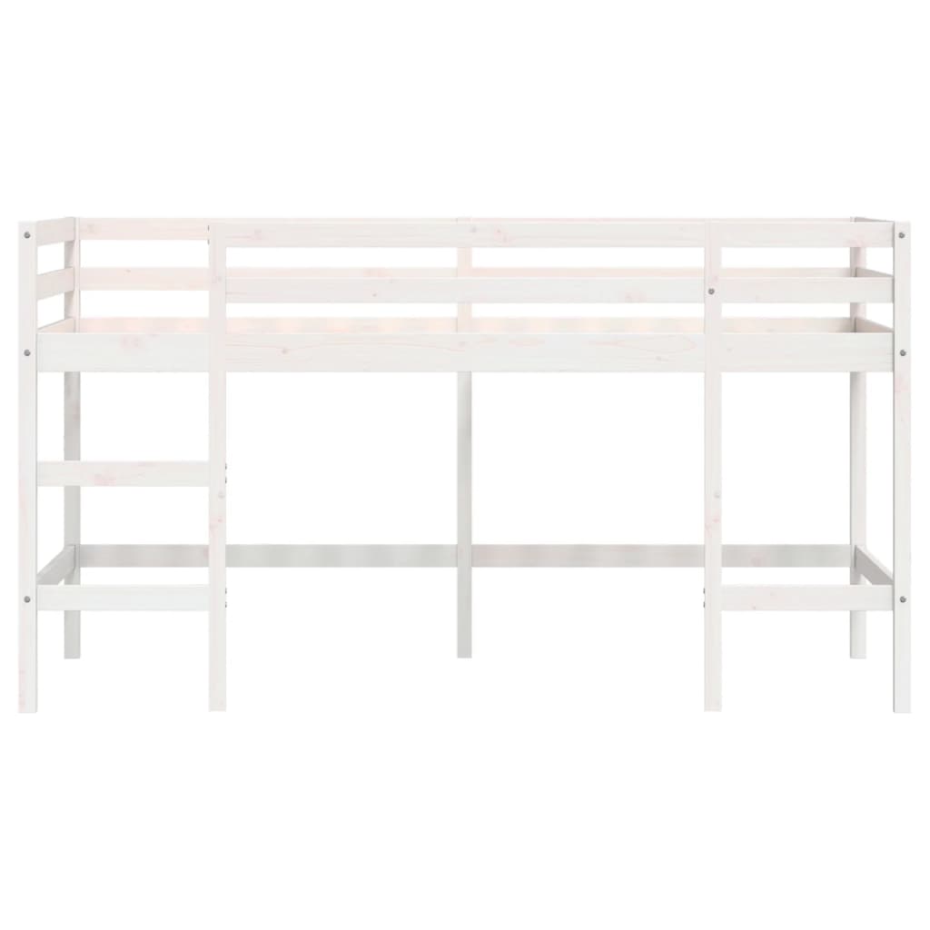 Lit mezzanine d'enfants sans matelas avec échelle 90x200 cm