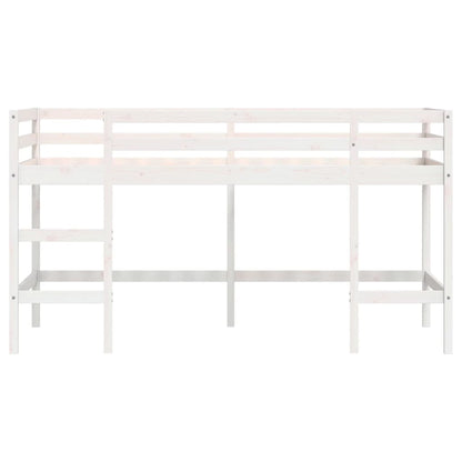 Lit mezzanine d'enfants sans matelas avec échelle 90x200 cm