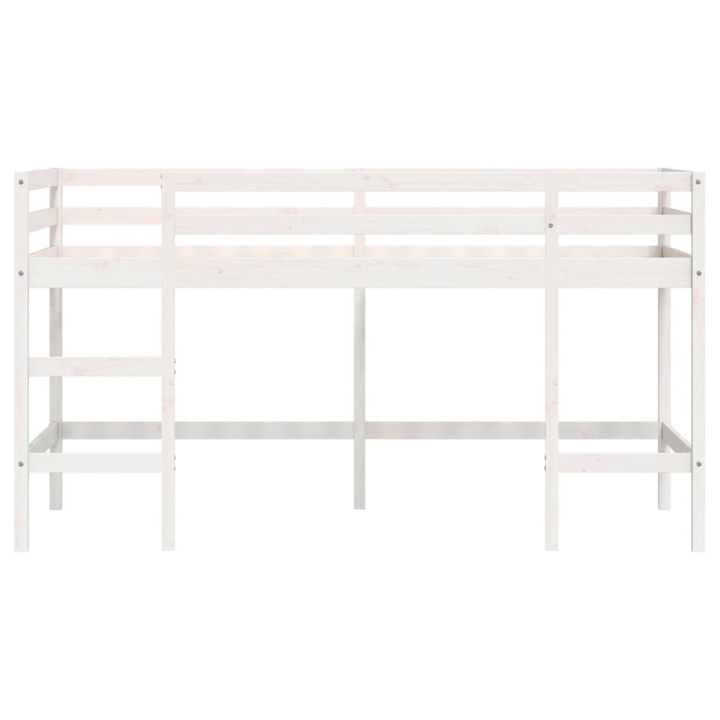 Lit mezzanine d'enfants sans matelas avec échelle 90x190 cm