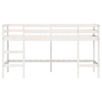 Lit mezzanine d'enfants sans matelas avec échelle 90x190 cm