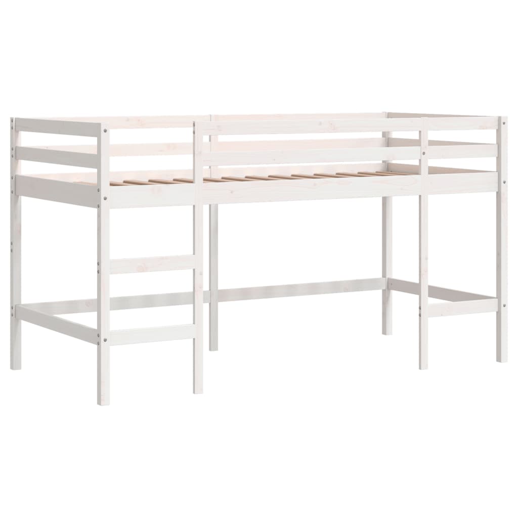 Lit mezzanine d'enfants sans matelas avec échelle 90x190 cm