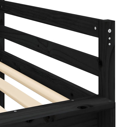 Lit mezzanine d'enfants sans matelas avec toboggan 80x200 cm