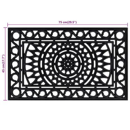 Paillasson rectangulaire 45x75 cm caoutchouc