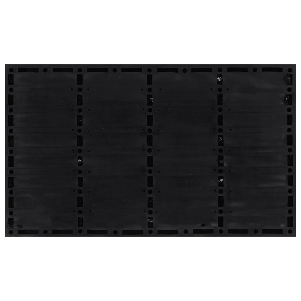 Paillasson rectangulaire 45x75 cm caoutchouc et fibre de coco