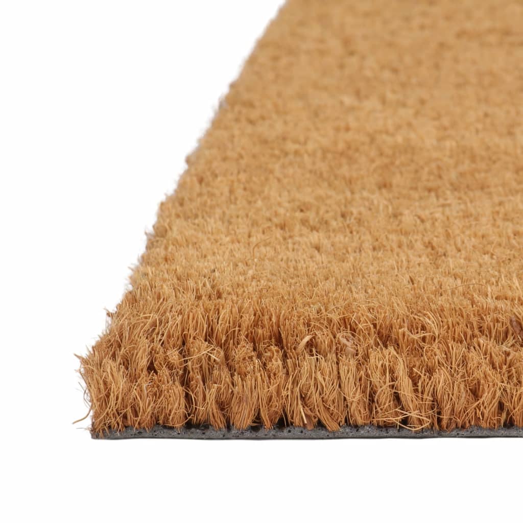 Tapis de porte naturel demi-rond 40x60cm fibre de coco touffeté